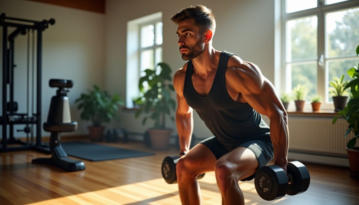 Sculpter un dos puissant : exercices efficaces avec haltères sans utiliser de banc